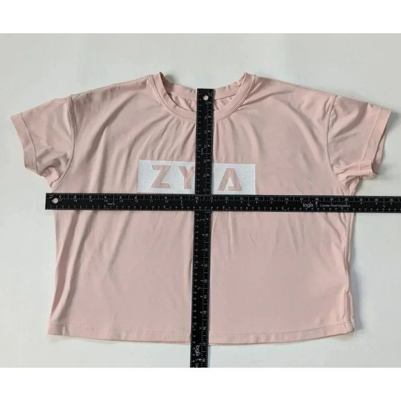 Zyia Active Blush Pink Oversized Crop Top Size XS - Picture 5 of 5